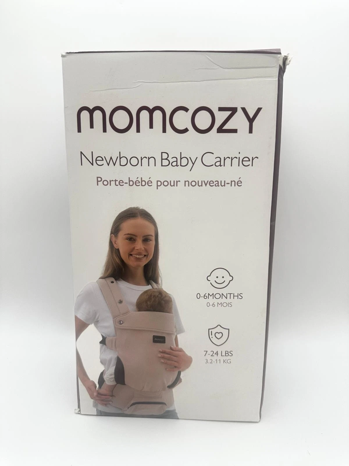 Momcozy Breathable Mesh Baby Carrier for 7-24lbs SILVER GREY