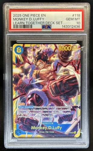 2025 One Piece Monkey.D.Luffy Secret Rare #OP11-118 PSA 10 GEM MINT