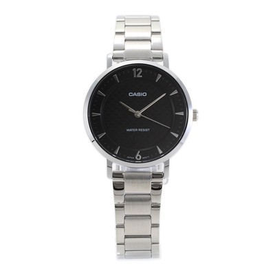 CASIO QUARTZ  LTP-VT04D-1A LTP-VT04 Series LTP-VT04  LTP QuartzBlack Silver
