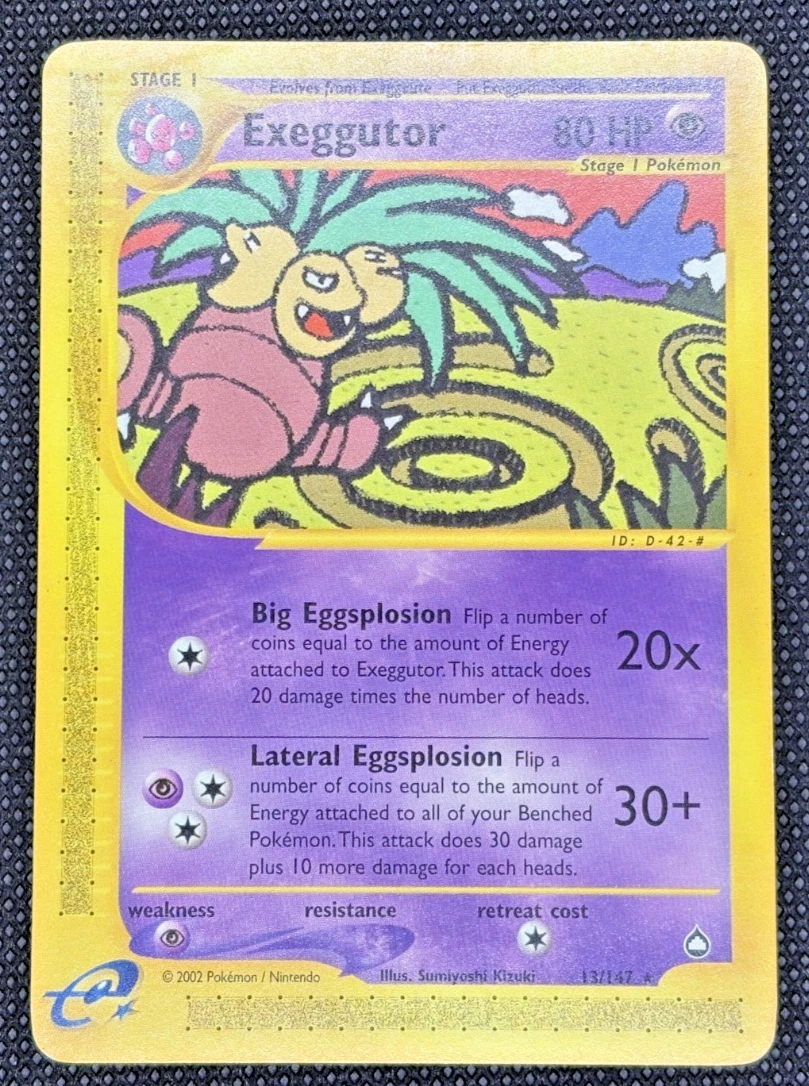 Exeggutor 13/147 Pokemon Aquapolis E Series - Rare Non Holo - LP