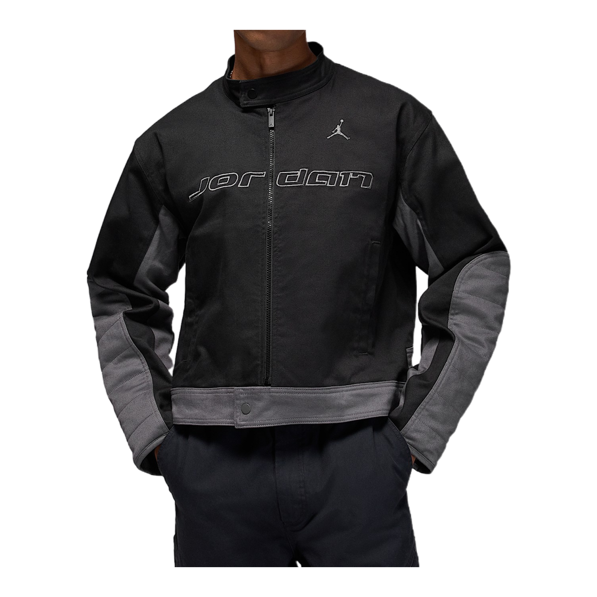 Jordan Brooklyn Men's Motorsport Jacket (Black/Iron Grey/Iron Grey
