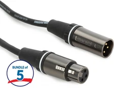 Gator Cableworks Headliner Series Microphone Cable - 6 foot (5-pack)