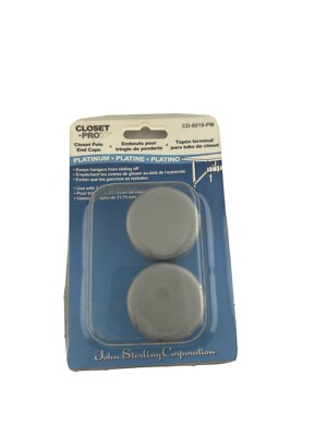 John Sterling Corp Closet Pro CD-0019-PM Closet Pole End Caps, Platinum, FS