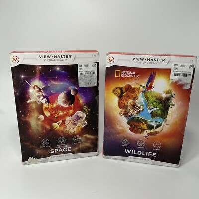 VIEW MASTER VIRTUAL REALITY WILDLIFE and SPACE EXPERIENCE PACK  NIB