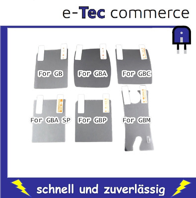 Display Schutzfolie GB Advance / SP / Color / Pocket / Classic / Micro