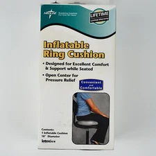 Medline Donut Cushion 18" Inflatable Ring Tailbone Pain Hemorrhoid Seat