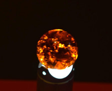   Vitro   Amber Colored  Jeweled Crackle Glass Marble, Shooter Size .875" 7/8