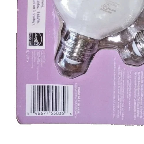 2 Pack Philips G25 Medium Base E26 Dimmable LED Decorative Light Bulbs - RETAIL - Image 3 of 3
