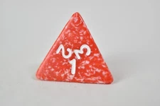 Koplow Games OOP Two Toned Red D4 Polyhedral RPG TTRPG