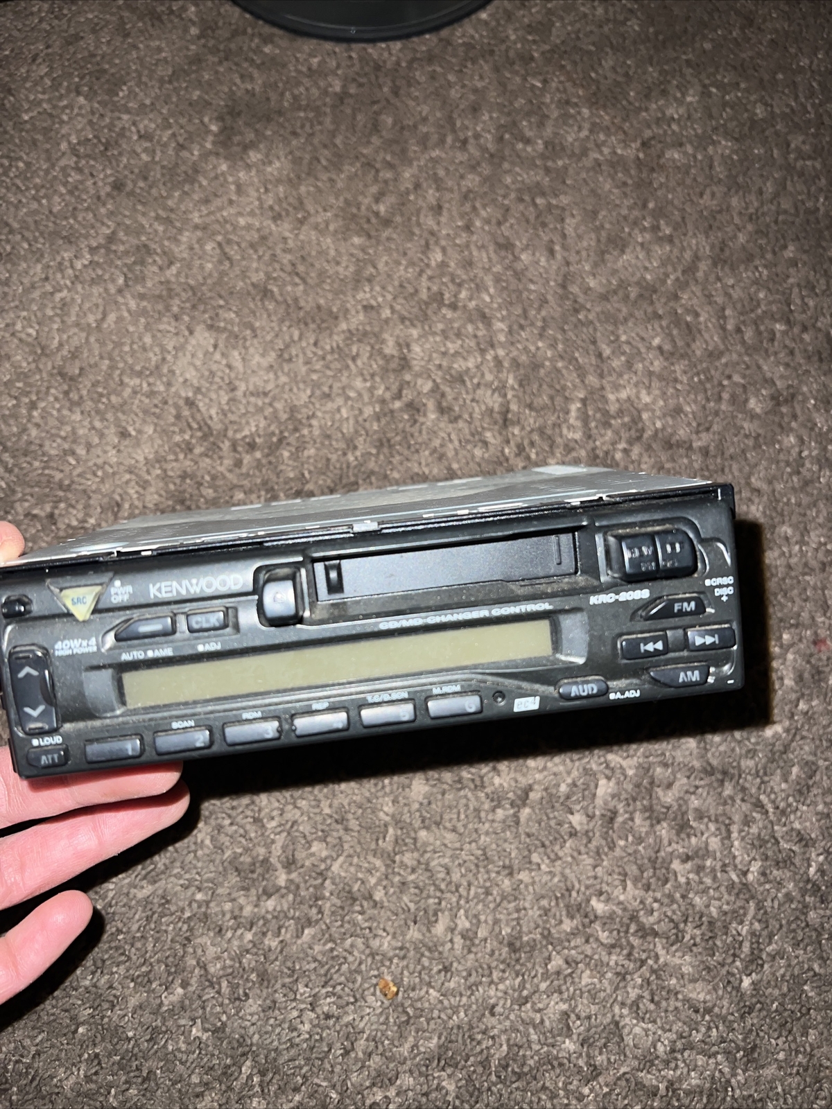 Kenwood KRC208S Car Stereo Cassette Player FM Radio 40w x4 RCA Out No