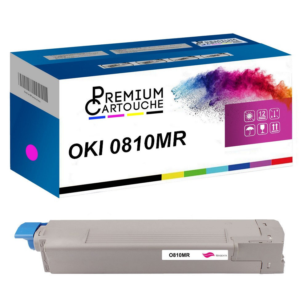 Toner 44059106 Magenta compatible OKI pour imprimantes laser professionnelles C810 et C830