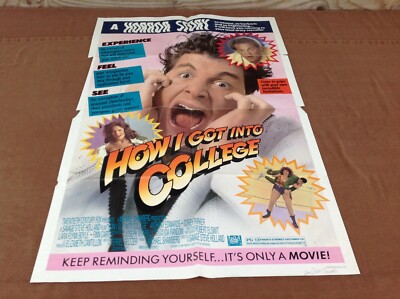 1989 How I Got Into College Original Movie House Full Sheet Poster 