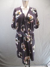 Ann Taylor Size S Womens Multicolor Floral Short Sleeve Wrap Midi Dress 813