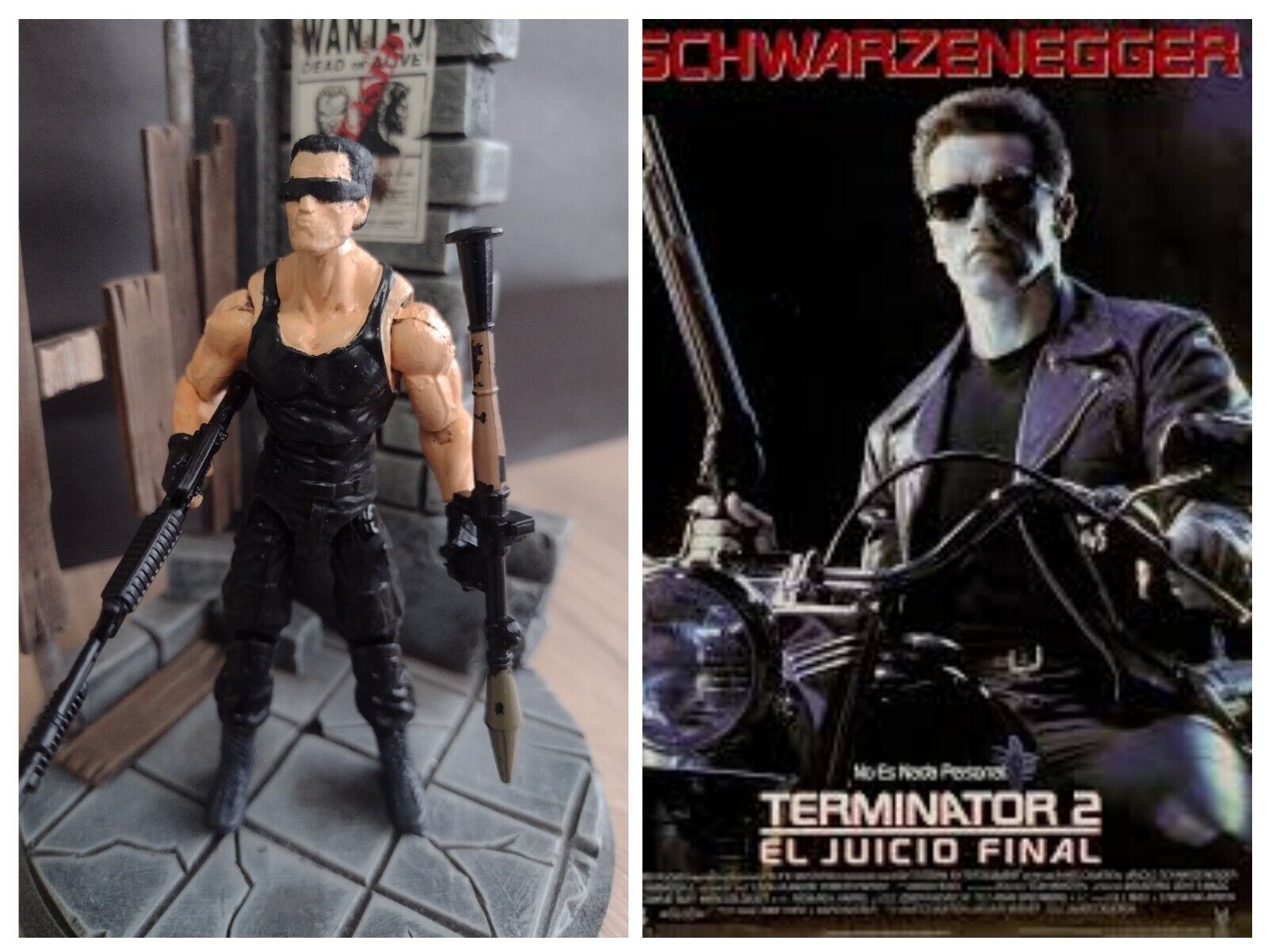 3.75" 1:18 scale custom action figure Terminator Arnold MOVIE marvel universe 