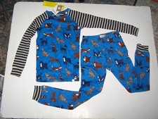 NWT Hatley Boutique Boys Pajama Set Size 8 Long Sleeve Playful Puppies Cotton