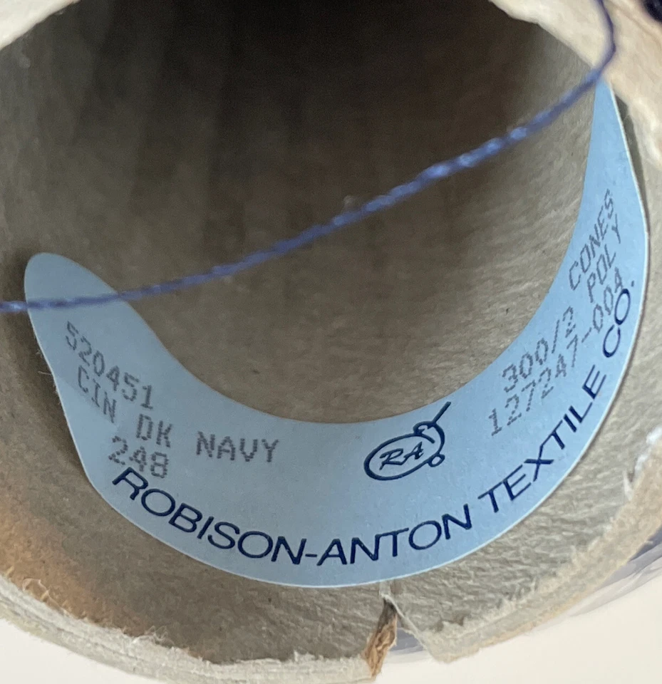 Embroidery Thread Robinson-Anton Textile Co. Cin Dk Navy  520541 248 300/2 Poly - Image 3 of 4