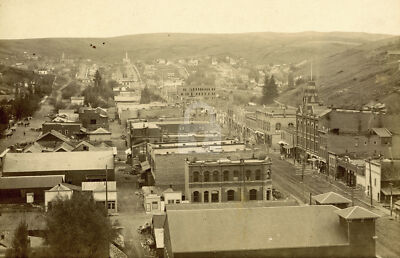 Town View South c.1895 Colfax WA Washington RPPC Photo Postcard COPY