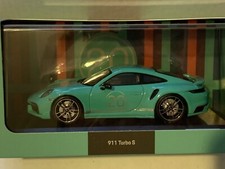Porsche 911 Turbo S 992 China 20th Anniversary Edition Mint Green Mini 1:43