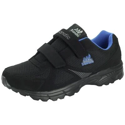 Herren Turnschuhe Sportschuhe Sneaker Freizeitschuh Klettverschluss Schwarz Blau