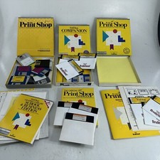 Lot Broderbund Print Shop The New Companion - Design Software Vintage IBM 1989