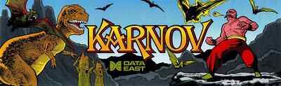 Karnov Arcade Marquee/Sign (Arcade1Up 17.75'' x 5'')