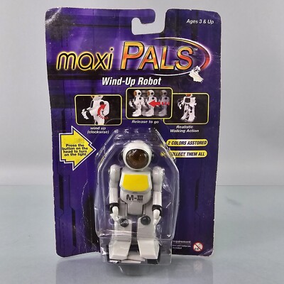 MAXI PALS Wind Up Space Robot 4'' Figure Light Up M-III Mpal Silverlit 2002 NEW