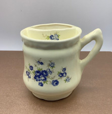 Vintage Toothbrush Mug VB Athena Pottery Of California, Blue Flower, 3.75  