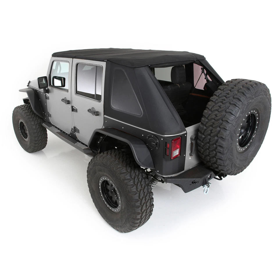 Combo Smittybilt Bowless ventanas tintadas superiores para Jeep Wrangler JK Unlimited 4 puertas Foto 3 de 4