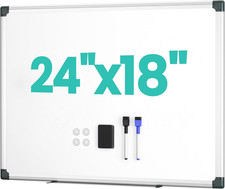 VUSIGN Magnetic Whiteboard for Wall, 24" X 18" Magnetic Dry Erase Board with Era