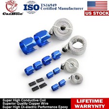 Universal Braided Hose Sleeving Kit Stainless Steel Radiator Heater Fuel Hose