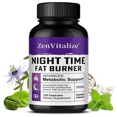 Night Time Fat Burner Capsule Boost Metabolism Supports Weight Loss 30-120 Pills