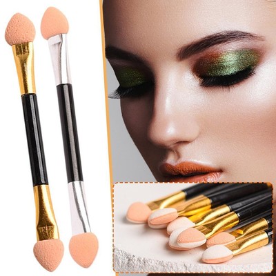 1*Eyeshadow Applicators Double Ended Disposable Sponge Brush Make Dual Up B4U7