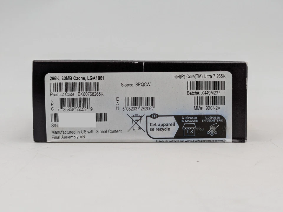Intel Core Ultra 7 265K 3.9GHz 20-C CPU Processor DDR5 LGA1851 | BX80768265K - Image 3 of 4