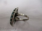 VINTAGE BELL TRADING NAVAJO INDIAN TURQUOISE STONE PORTRAIT RING STERLING — photo 4