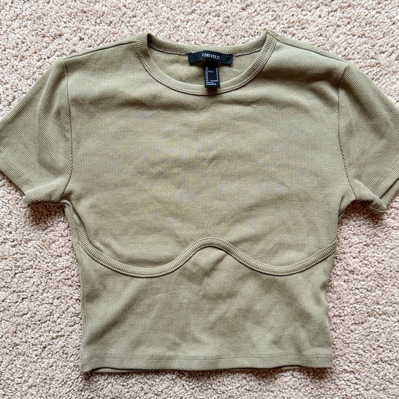 Forever 21 Ribbed Solid Crop Top - image 1