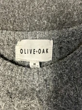 OLIVE + OAK Knit  Sweater Women Size Medium Gray