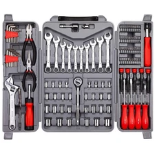 CARTMAN 123pc Socket Wrench Set, Auto Repair, Home DIY Tool Kit + Storage Case