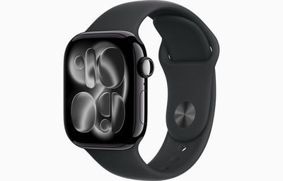 Apple Watch Series 11 46mm GPS Jet Black Case - Black Sport Band M/L NEW SEALED