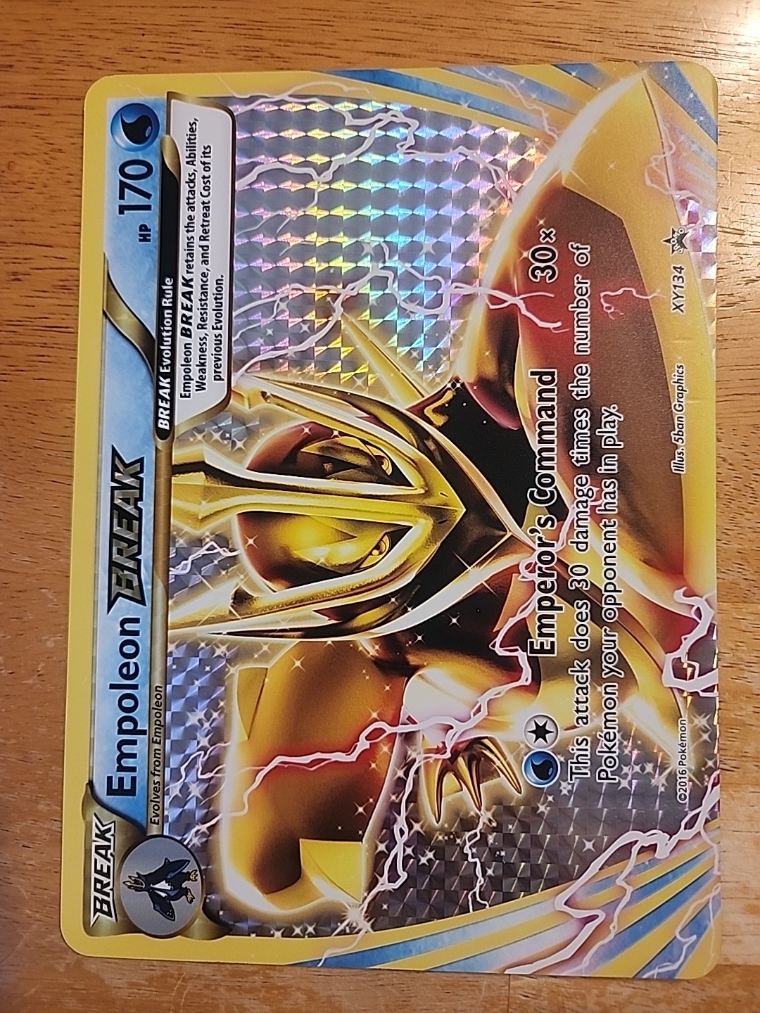 Empoleon BREAK JUMBO CARD - XY134 - Promo Black Star Full Art  Pokemon Card - NM