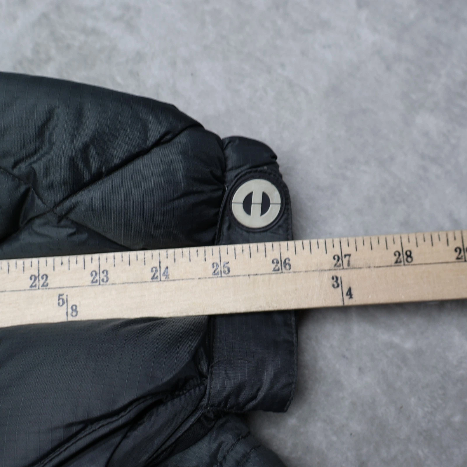 Planet Earth Down Jacket Mens Medium Blue Insulated Quilted Pit Zip Puffer VTG - product detail image 17