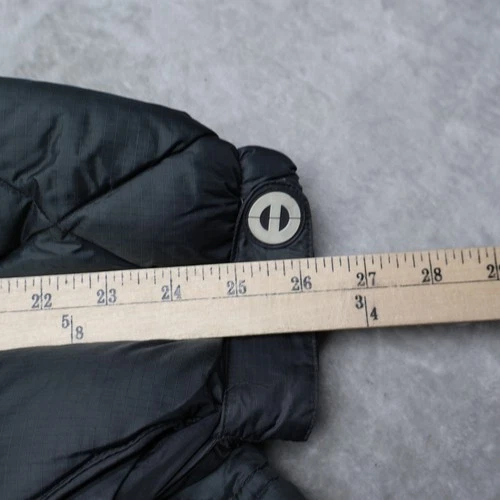 Planet Earth Down Jacket Mens Medium Blue Insulated Quilted Pit Zip Puffer VTG image 17