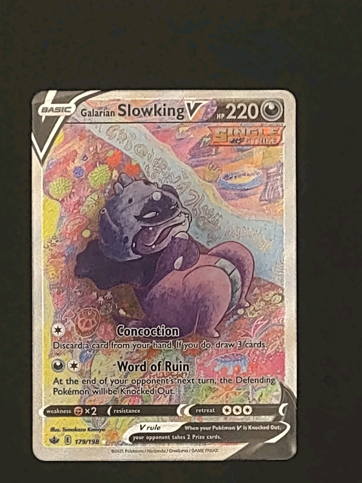 Pokémon TCG:  SWSH Chilling Reign 179/198 Galarian Slowking V (Alt Full Art) NM