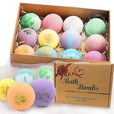 Bath Bombs Gift Set Large 12 PCS 2.8oz Organic Natural Essential Oils, Relax ...