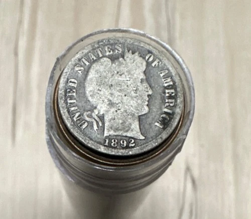 RARE Barber Dime Ender . Roll of wheat Pennies