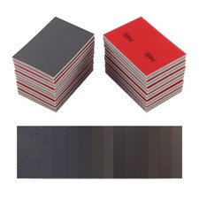 24pcs Sanding Sponge Set, 12 Different Grades of Variety Grits, Red