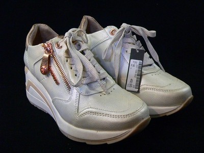 Dockers by Gerli Sneaker Damen Gr. 36 Crem m Kupfer ungetragen