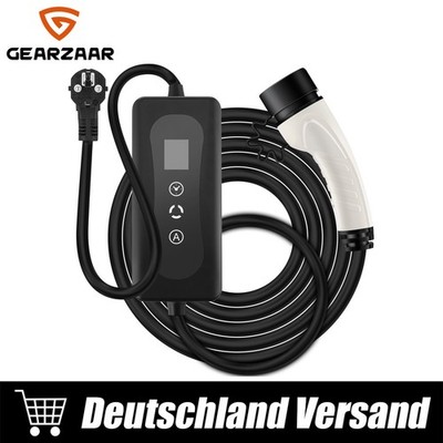Typ2 EV Ladekabel für Mercedes GLC 300e Schwarz 5m Schuko IEC 62196-2 Tragbares