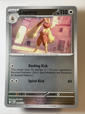 Lopunny 108/132 - Me01: Mega Evolution Reverse Holo (NM)