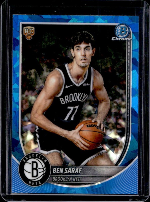 2025 Bowman Sapphire Ben Saraf Chrome RC Rookie #BCV-26 Nets