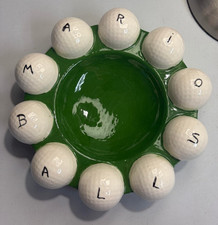 Vintage 8" Green Golf Ball Ashtray/Trinket Dish - Never Used